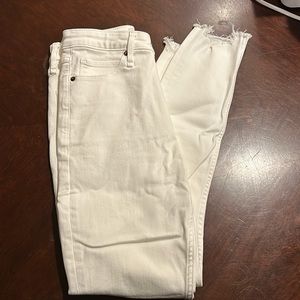 Abercrombie & Fitch Women’s high rise white skinny jeans